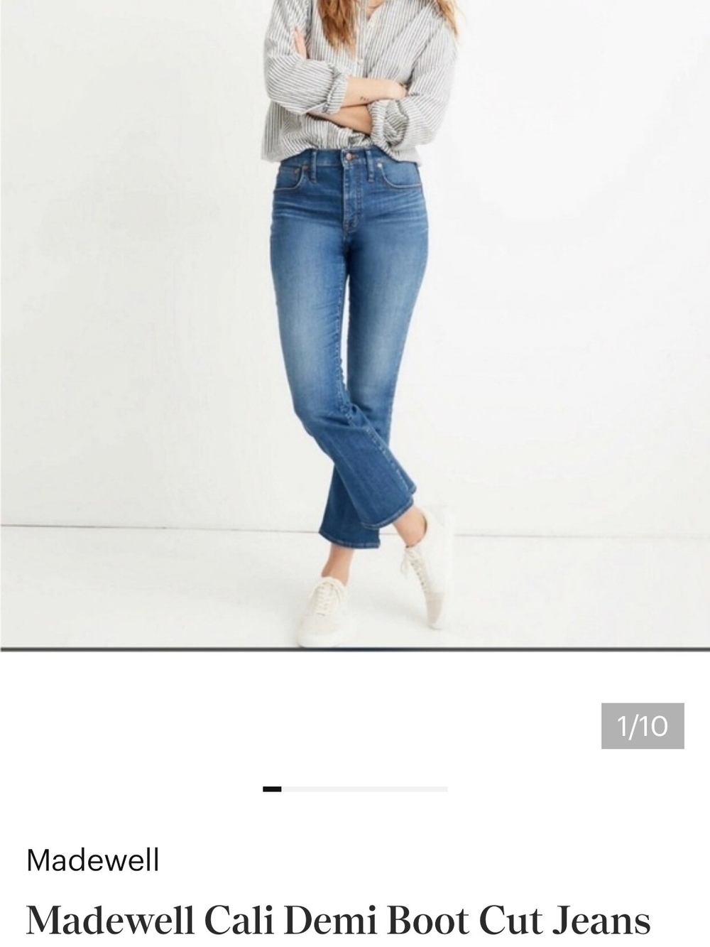 Madewell Cali Demi Bootcut Jeans in Medium Blue Wash
